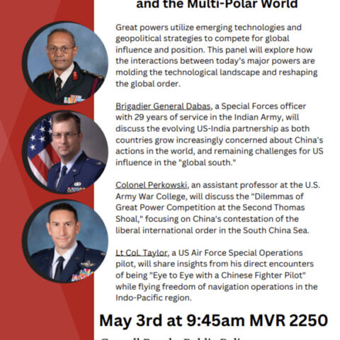 Poster of event: Technology, Great Power Competition, and the Multi-Polar World