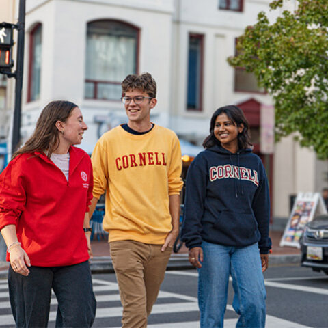 Three students walking in DC