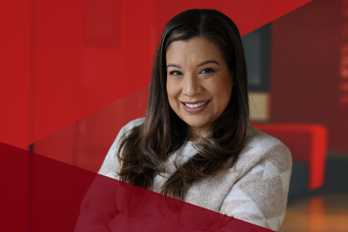 EMHA student with red triangle overlays