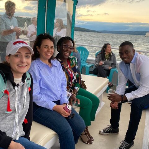EMPA students during boat cruise.