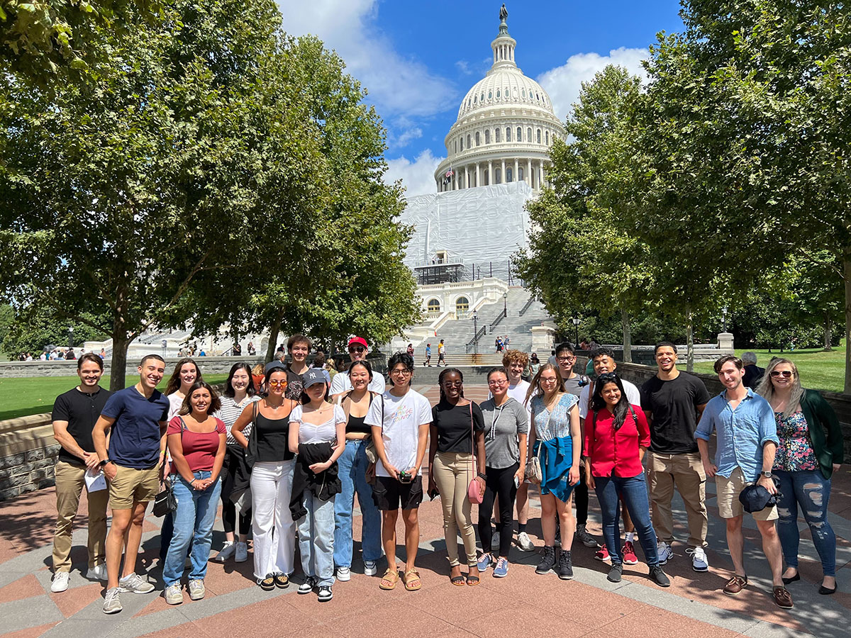 CIW Fall 2022 cohort on a trolley tour of D.C.
