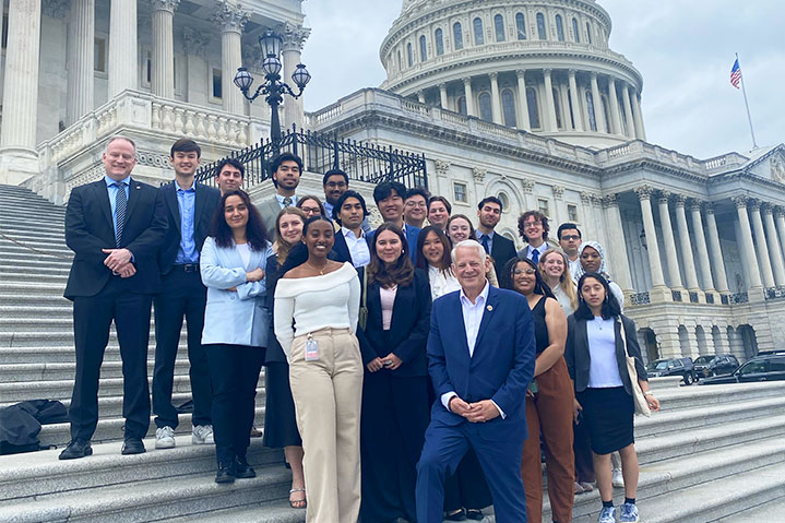 Group of students on Capitol Hill 