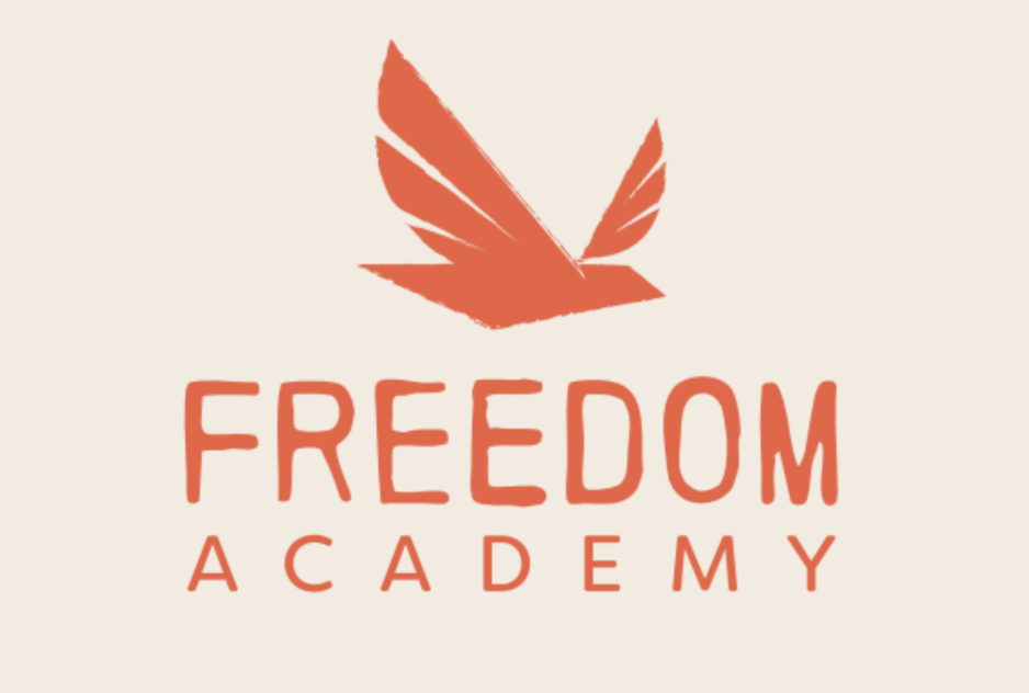 Freedom Academy with orange bird