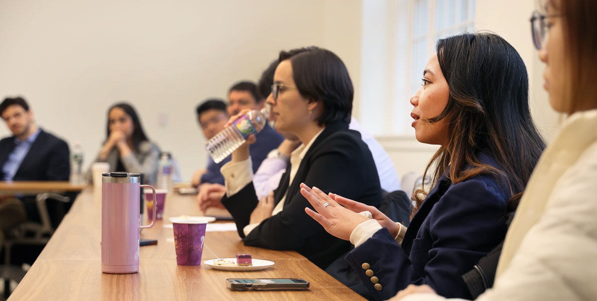 MPA student during panel discussion