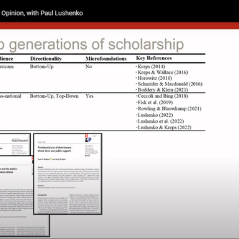 screenshot of Paul Lushenko sharing a powerpoint slide on zoom